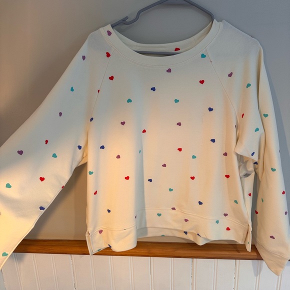 NWT Wildfox Cream Multicolor Heart top - Picture 9 of 10